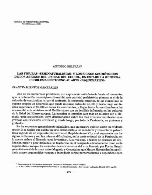 "seminaturalistas" y los signos geométricos de los abrigos del