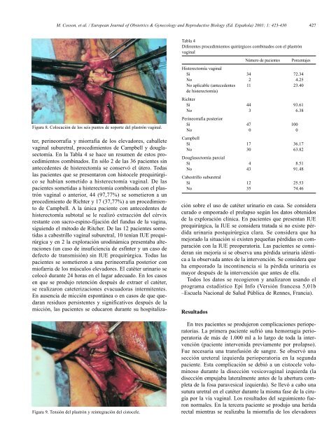 El procedimiento del plastrón vaginal en la curación vaginal del ...