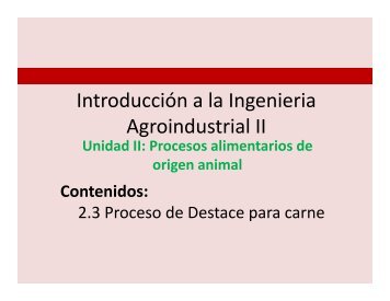 Proceso de Beneficio Para Carne Introducción a la ... - Inicio