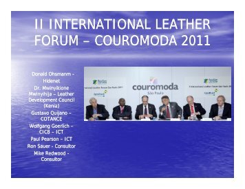 ii international leather forum – couromoda 2011 ... - Cueronet