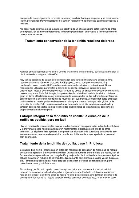 Tendinitis rotuliana: curación holística para resultados ... - CTO - AM