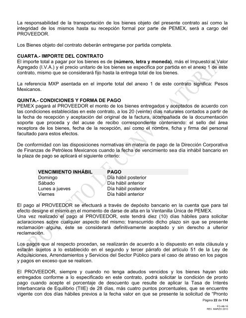 modelo de convocatoria a la licitacion publica nacional - PEMEX.com