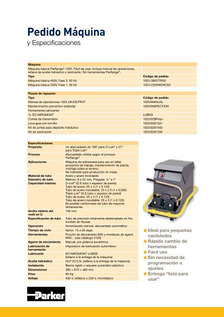 Parflange® 1025 - Parker