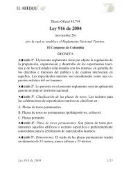 Reglamento Taurino Nacional, Ley 916 - Toros y Corraleja