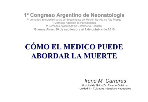 Dra. Irene Carreras - Sociedad Argentina de Pediatría