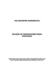Comunicações Orais - Nucleo de Humanidades - Ufma