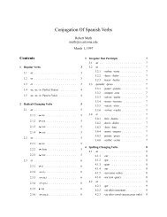Conjugation Of Spanish Verbs - Muth