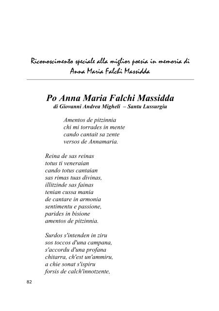 Premio Biennale di Poesia in Lingua Sarda “A pes de ... - Luigi Ladu