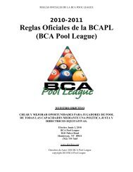 BCA 8/9 Ball Rules Poster - Ozone Billiards