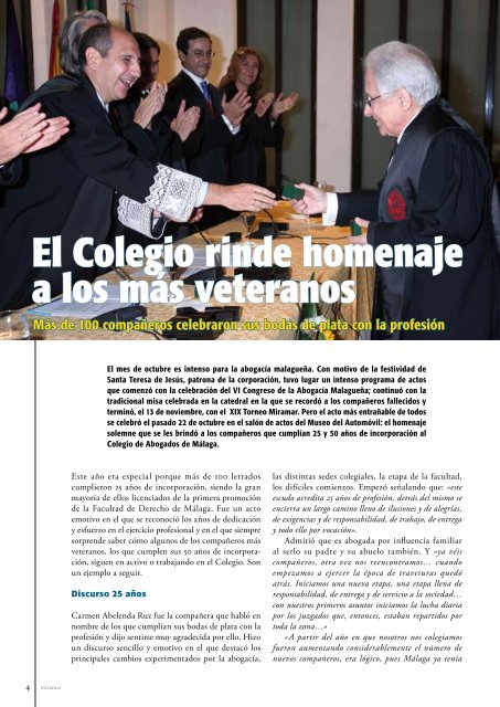 El Colegio rinde homenaje a los más veteranos - Colegio de ...