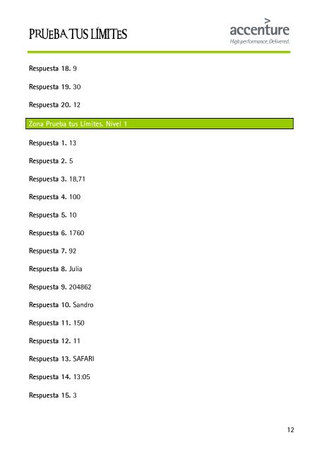 Preguntas Finales Prueba tus Límites - Accenture