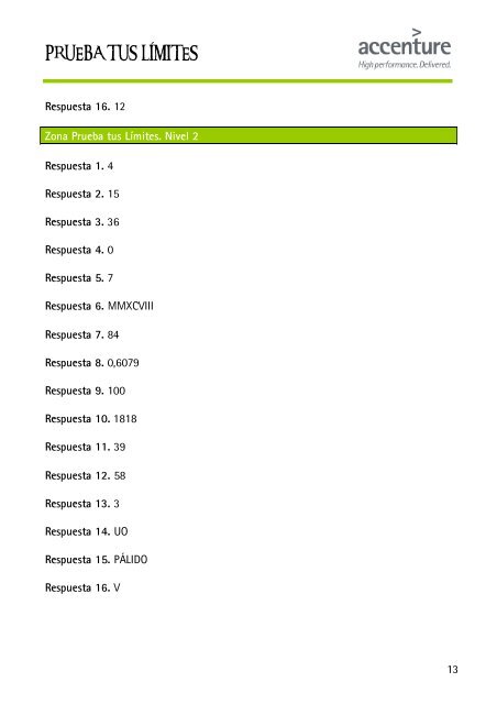 Preguntas Finales Prueba tus Límites - Accenture