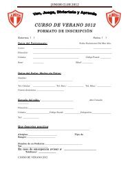 SOLICITUD CV 2012 - Junior Club, el mejor club deportivo..