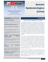 Boletin Epidemiologico Nº 01-1 - Dirección General de Epidemiología