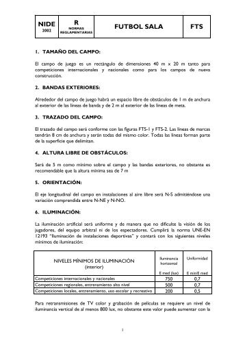 FTS Fútbol Sala (documento pdf)