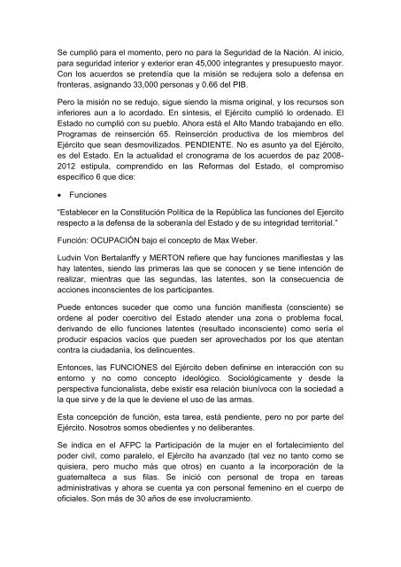 Boletín informativo No. 5-2013, CREOMPAZ. - Ministerio de la ...