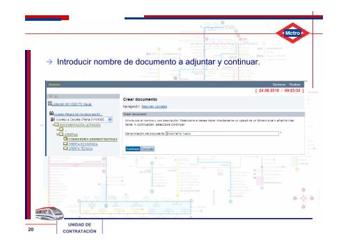 Cómo descargar Pliegos / Presentar Ofertas - Metro de Madrid