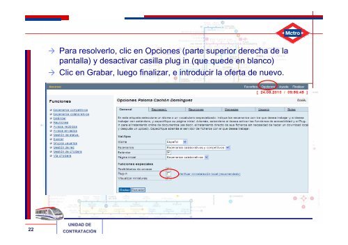 Cómo descargar Pliegos / Presentar Ofertas - Metro de Madrid