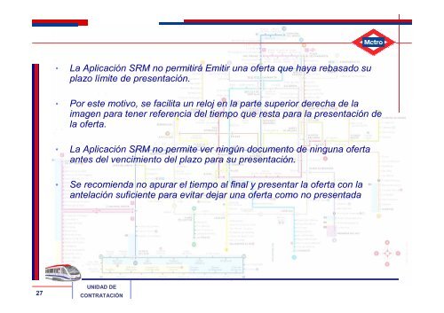 Cómo descargar Pliegos / Presentar Ofertas - Metro de Madrid