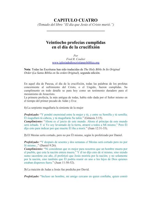 Veintiocho profecías cumplidas en el día de la crucifixión