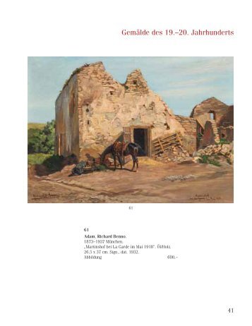 Gemälde des 19.–20. Jahrhunderts - Auktionshaus RUEF München