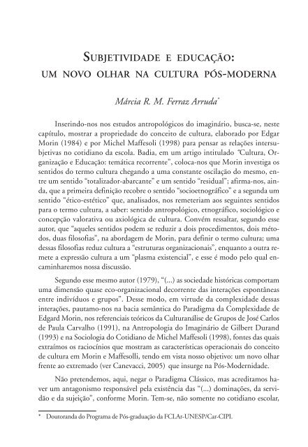 Culturas Contemporâneas, Imaginário e Educação ... - Rima Editora