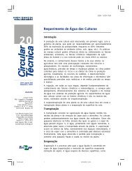 Requerimento de Água das Culturas - Agência Embrapa