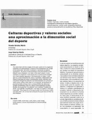 Culturas deportivas y valores sociales: una aproximación a ... - apunts