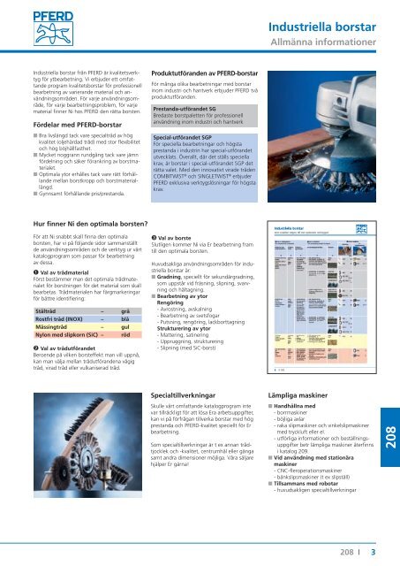 Katalog 208 - Industriella borstar - PFERD