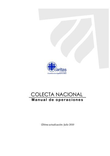 Descargar aquí Manual de Colecta 2010 (archivo .pdf) - Caritas Chile