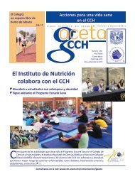 El Instituto de Nutrición colabora con el CCH - CCH - UNAM