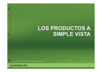 LOS PRODUCTOS A SIMPLE VISTA - myherbalife.com