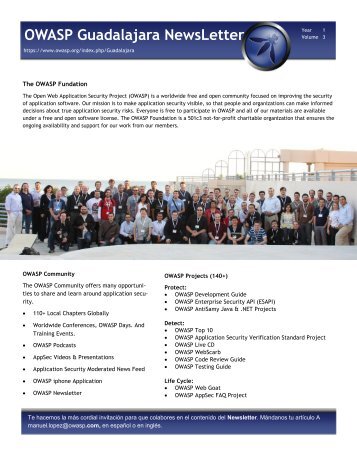 OWASP Guadalajara NewsLetter