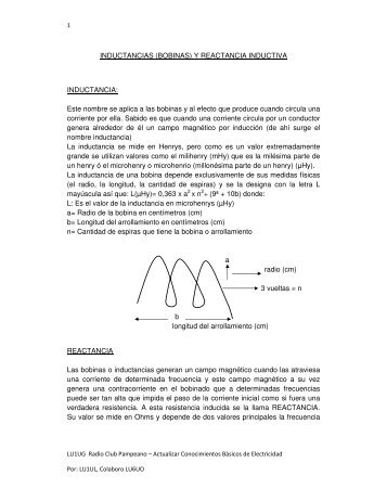 INDUCTANCIAS (BOBINAS) Y REACTANCIA INDUCTIVA ...