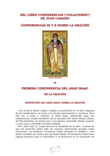 DEL LIBRO CONFERENCIAS (“COLACIONES”) DE JUAN ...