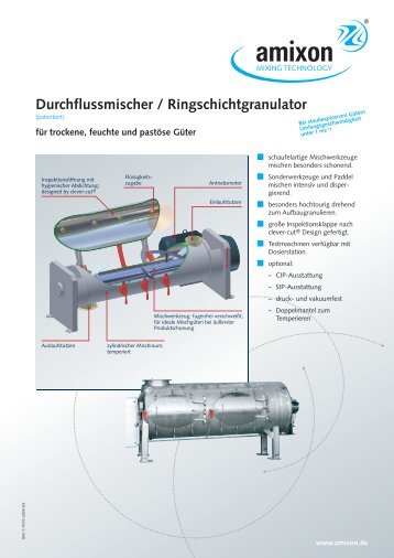 Durchflussmischer / Ringschichtgranulator - Amixon