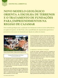 novo modelo geológico orienta a escolha de terrenos e o tratamento ...
