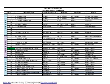 descargar calendario completo 2013 - Liga de Coleo de Casanare