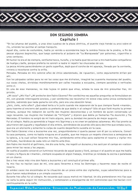 DON SEGUNDO SOMBRA Capítulo I