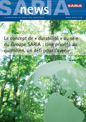 Le concept de « durabilité » au sein du Groupe SARIA - Saria Bio ...