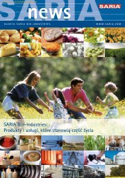 SARIA Bio-Industries: Produkty i usługi, które stanowią część życia