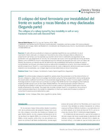 El colapso del túnel ferroviario por inestabilidad del frente en suelos ...