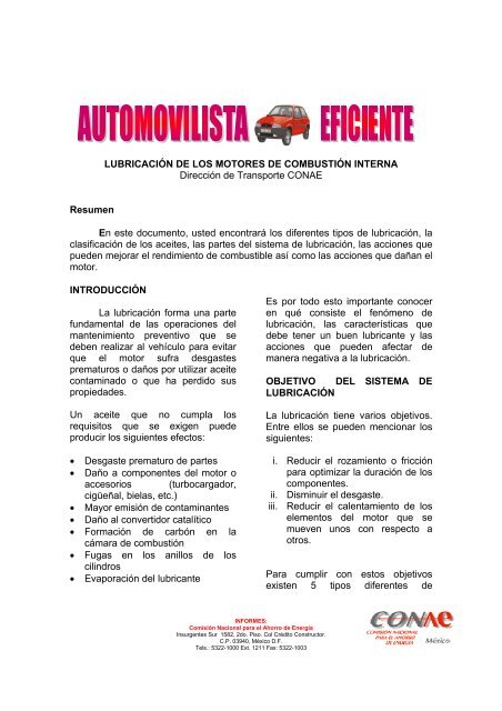 LUBRICACIÓN DE LOS MOTORES DE COMBUSTIÓN INTERNA ...