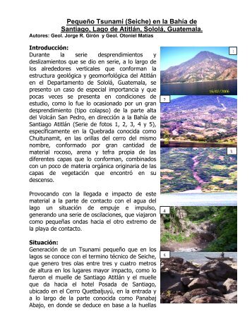 Investigación Geológica en Santiago Atitlán Solola ... - Insivumeh