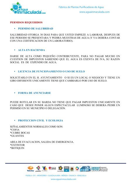 requisitos para instalar una purificadora de agua - purificadoras de ...