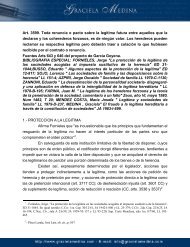 Art. 3599. Toda renuncia o pacto sobre la legítima ... - Graciela Medina