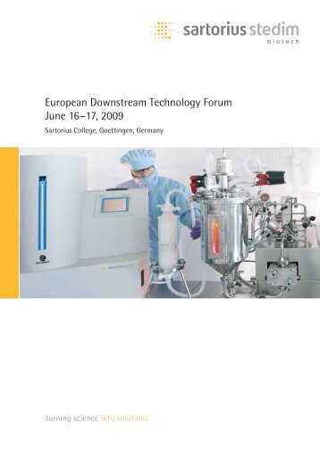 European Downstream Technology Forum June 16–17 ... - Sartorius