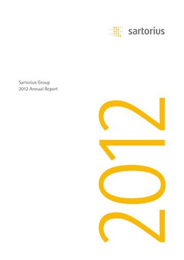 Sartorius Group 2012 Annual Report
