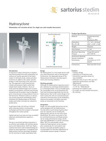 Data Hydrocyclone SBL2001-e