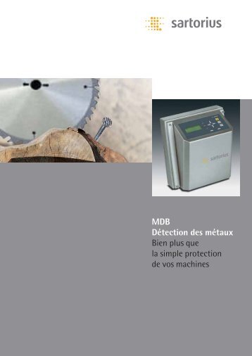 MDB Détection des métaux Bien plus que la simple protection de ...